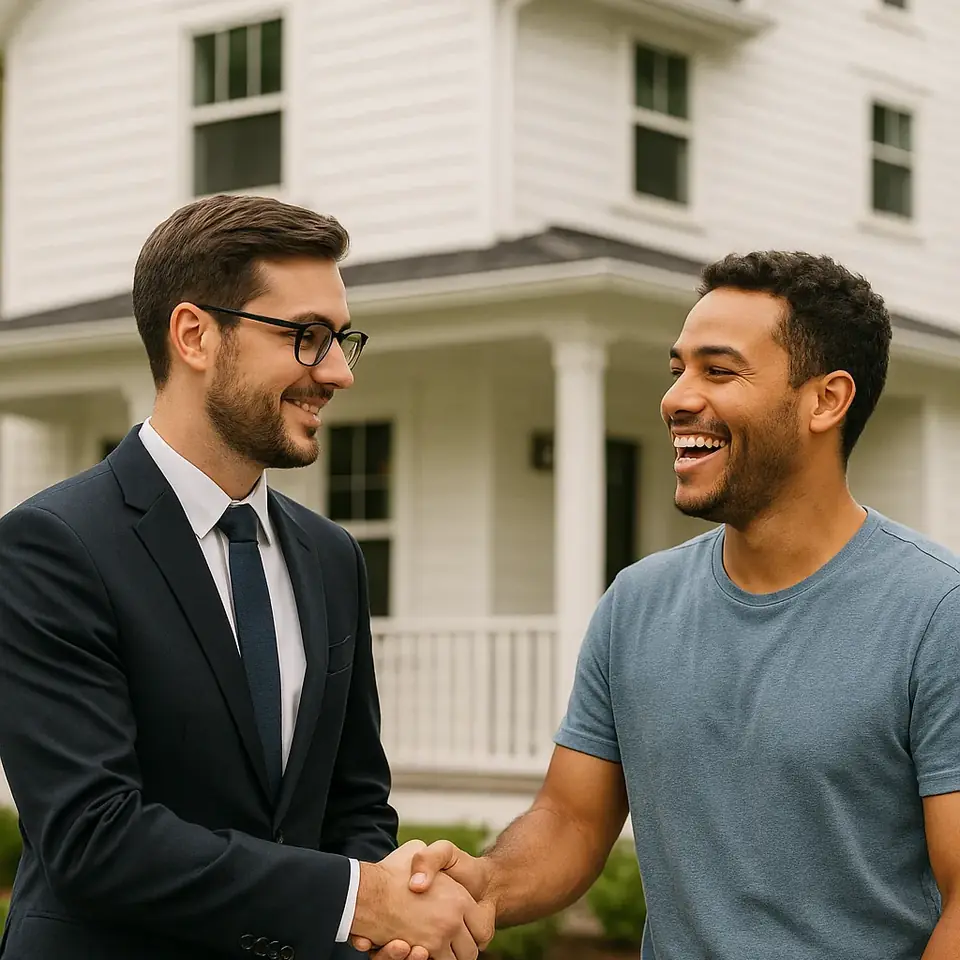 Happy homeowners celebrating their loan approval together